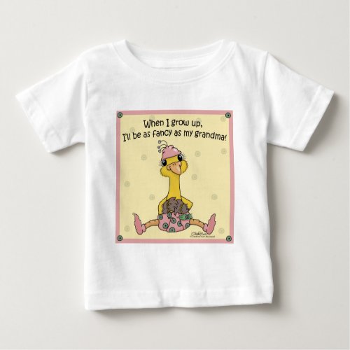 Baby Peahen Fancy as Grandma Baby T_Shirt