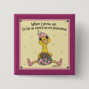 Baby Peahen Fancy as Grandma Button
