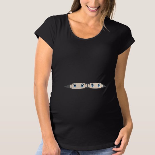 baby peeking out of belly shirt