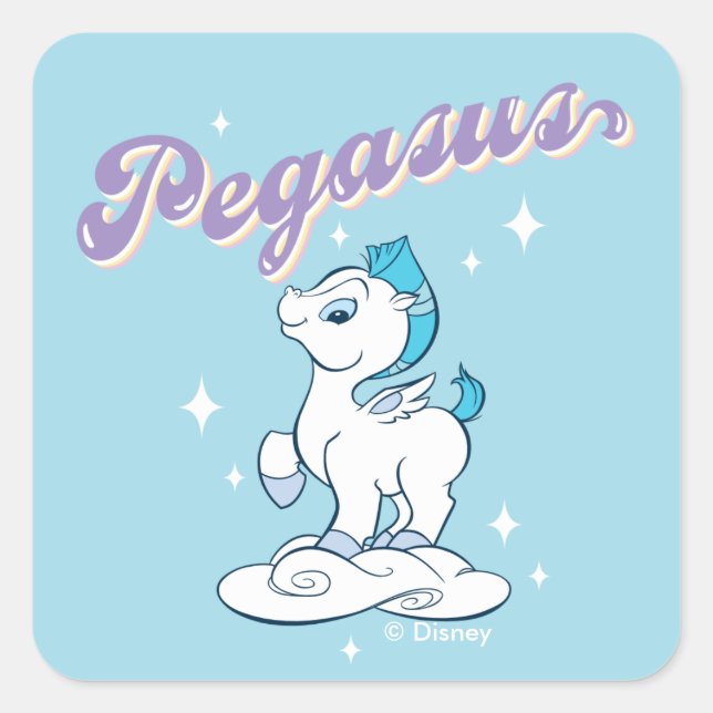 Baby Pegasus Square Sticker (Front)