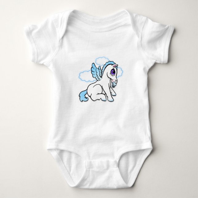 Baby Pegasus with binky - Blue Bodysuit (Front)