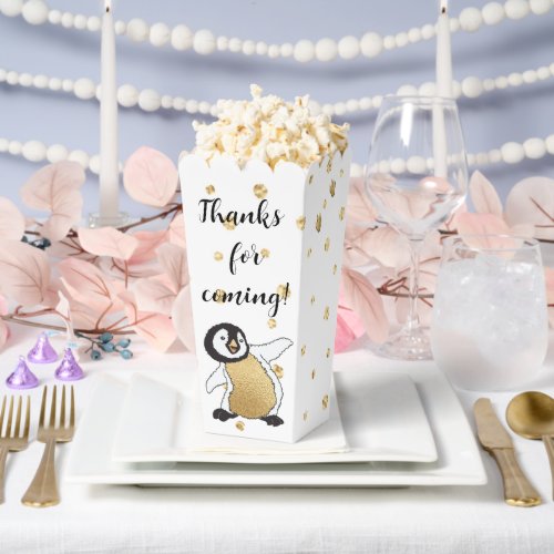 Baby Penguin and Mom Baby Shower Favor Boxes