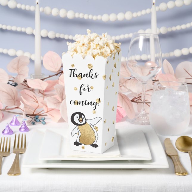 Baby Penguin and Mom Baby Shower Favor Boxes (Wedding)