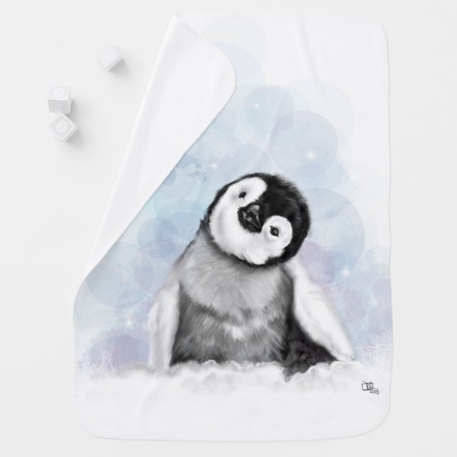 Baby Penguin Baby Blanket (In Situ)