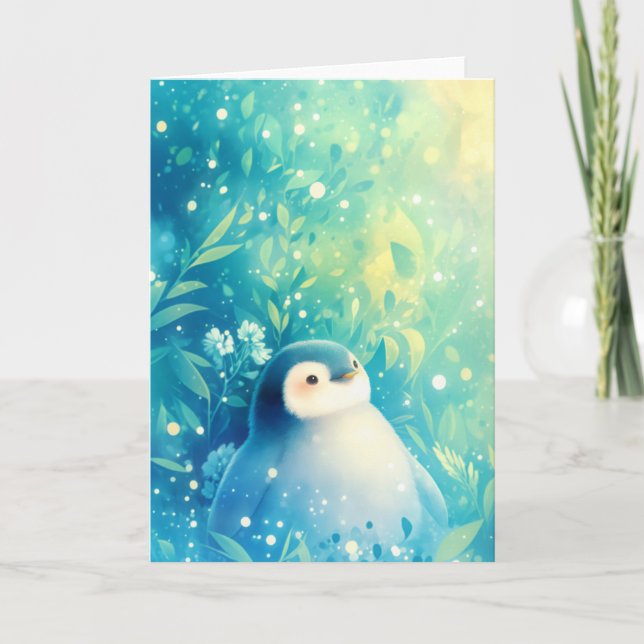 Baby Penguin Charm Card (Front)