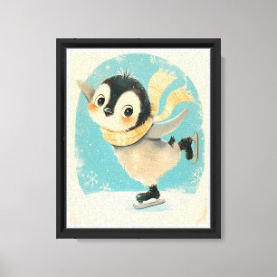 Baby Penguin Cute Wall Art Nursery Canvas Print