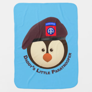 Baby Penguin “Daddy’s Little Paratrooper” Blanket