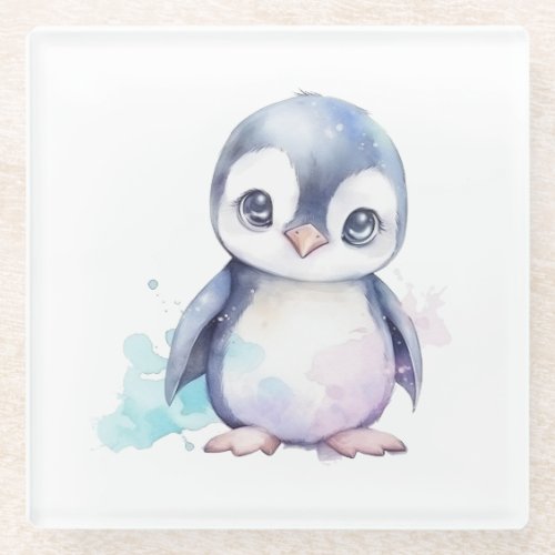 Baby Penguin Glass Coaster