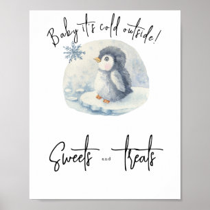 Baby penguin on floe - Sweets and treats Poster