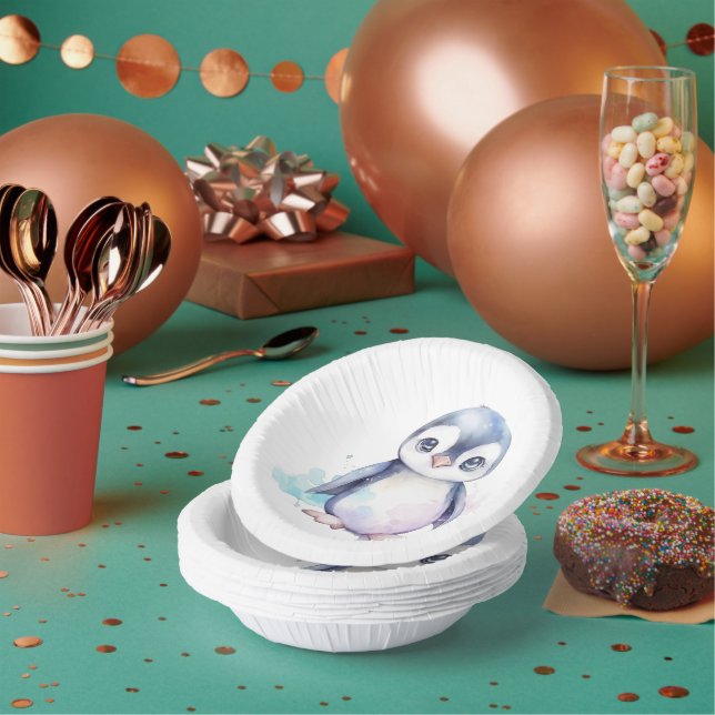 Baby Penguin Paper Bowls (Multi)