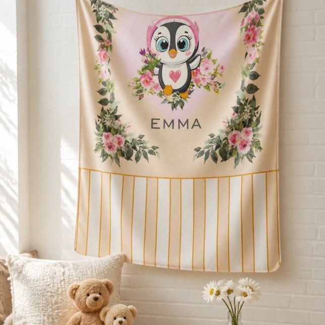 Baby Penguin | Personalized  Blanket (Creator Uploaded)