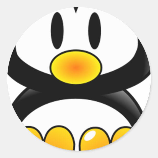 baby penguin tux classic round sticker (Front)