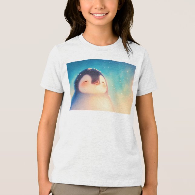 Baby Penguin Winter World Tri-Blend Shirt (Front)