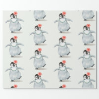 WHITE JAPANESE FLOWER PRINT Wrapping Paper