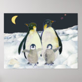 Don't You Love Winter Ice Fishing Penguin Prank Vintage Seasonal Cartoon |  Poster