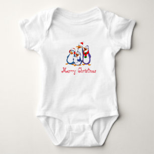 Baby Penguins Holiday T-Shirt Baby Bodysuit