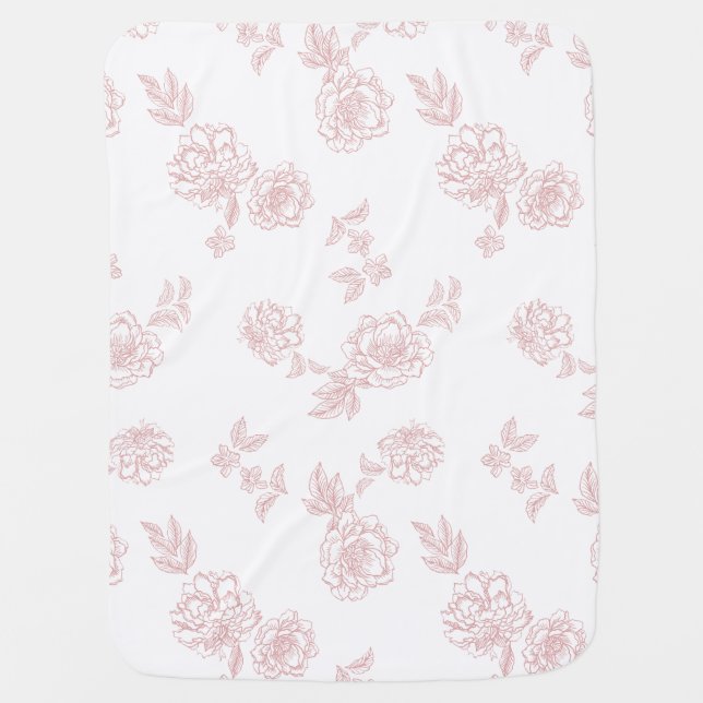 Baby Peony Baby Blanket (Front)
