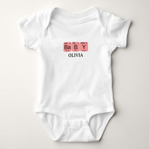 Baby Periodic Table Element Editable Name Baby Bodysuit