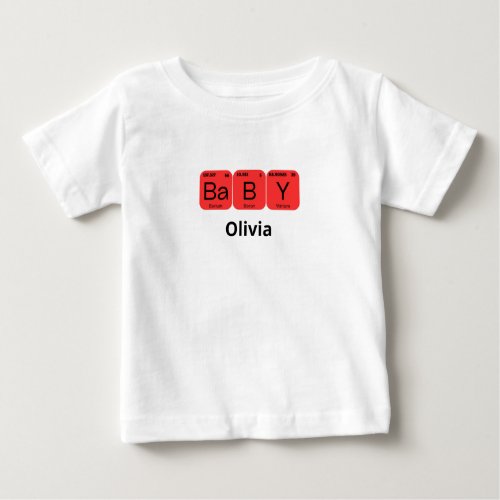  Baby Periodic Table Element Editable Name Baby T_Shirt
