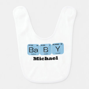 Baby Periodic Table Element Editable Name Bib