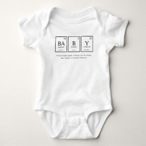 Baby periodic table elements chemistry custom fun baby bodysuit