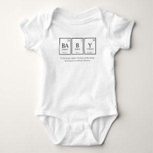 Baby periodic table elements chemistry custom fun bodysuit