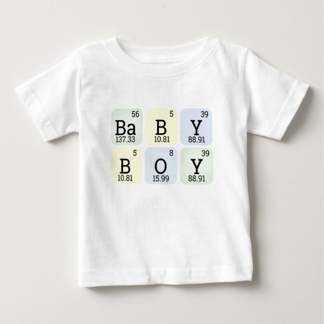 Baby Periodic Table Science Chemistry Teacher Boy T-Shirt (Front)