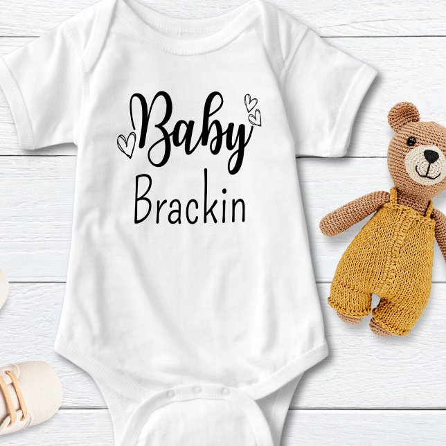 Baby Personalized Black Text Custom Unisex Bodysuit (Creator Uploaded)