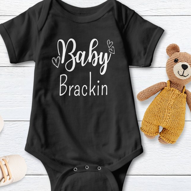 Baby Personalized White Text Custom Unisex Bodysuit (Creator Uploaded)