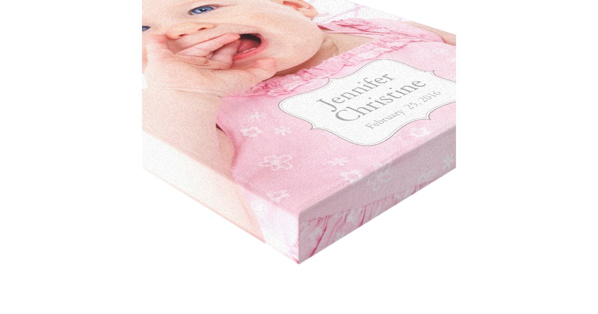 Baby Personalized Wrapped Canvas Art Zazzle