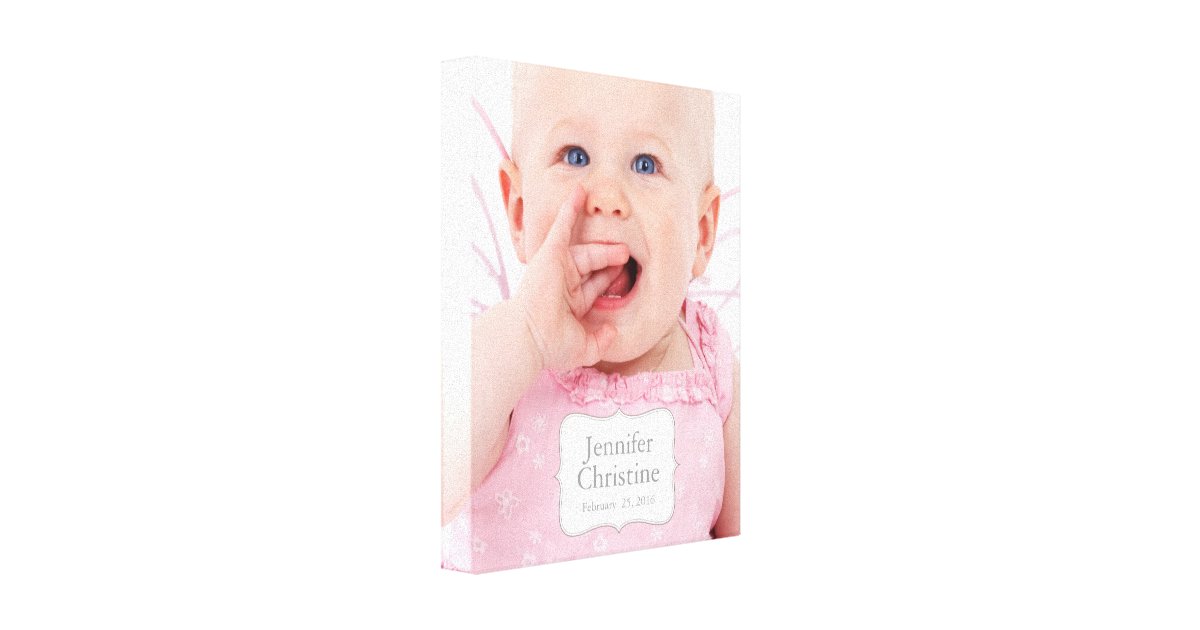Baby Personalized Wrapped Canvas Art Zazzle