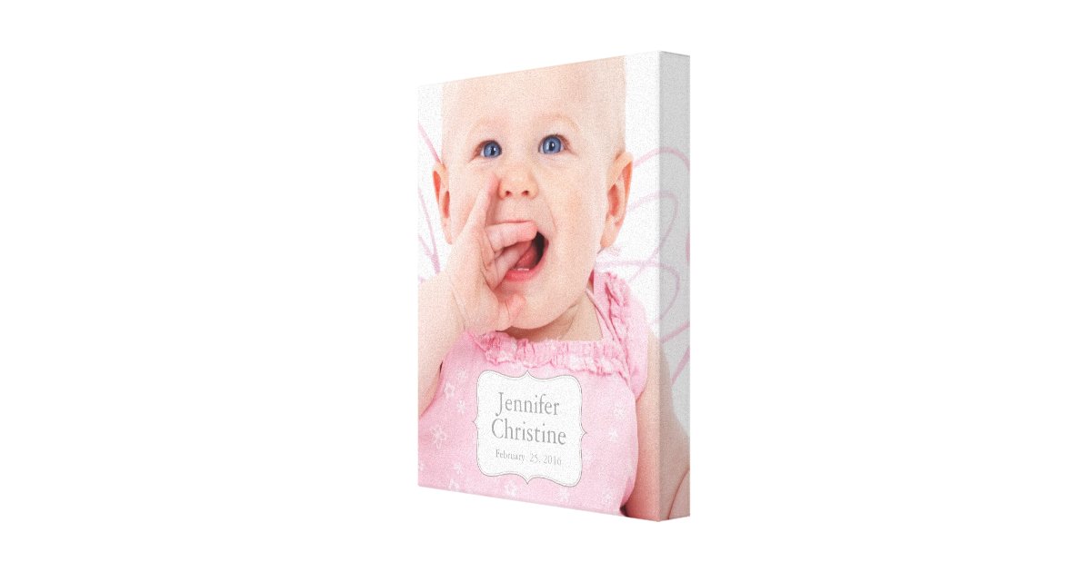 Baby Personalized Wrapped Canvas Art Zazzle