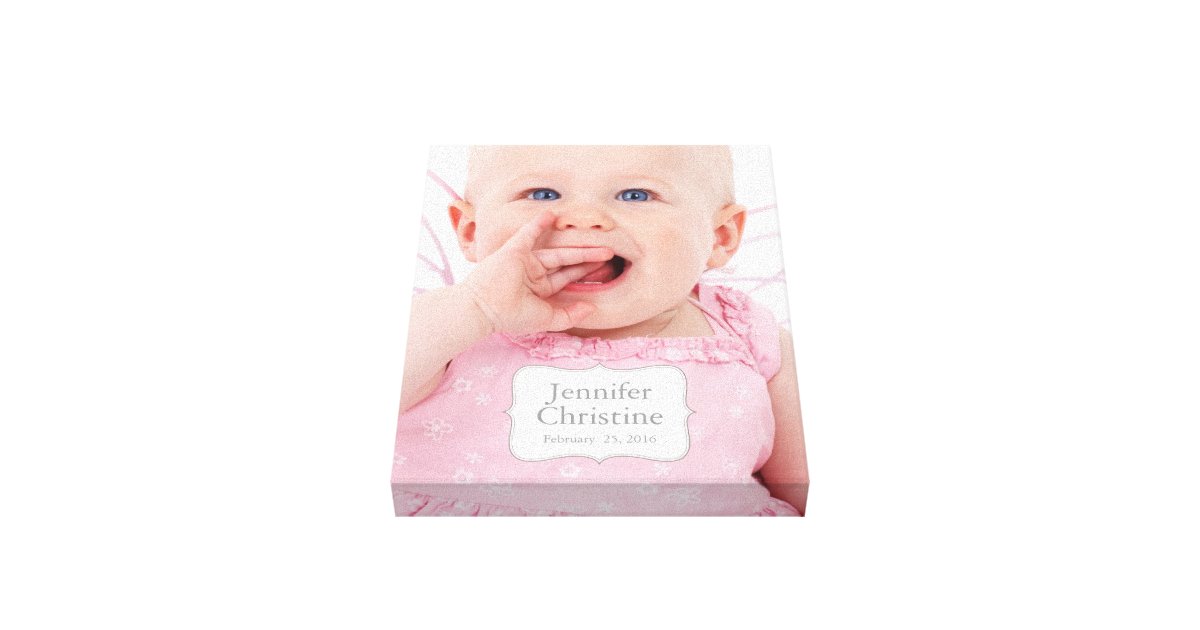 Baby Personalized Wrapped Canvas Art Zazzle