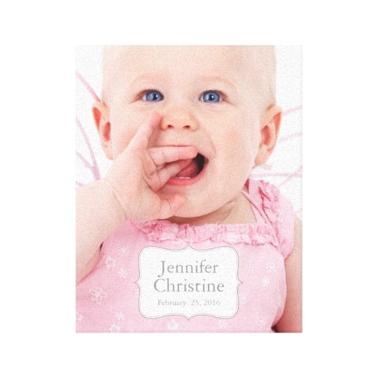 Baby Personalized Wrapped Canvas Art Zazzle