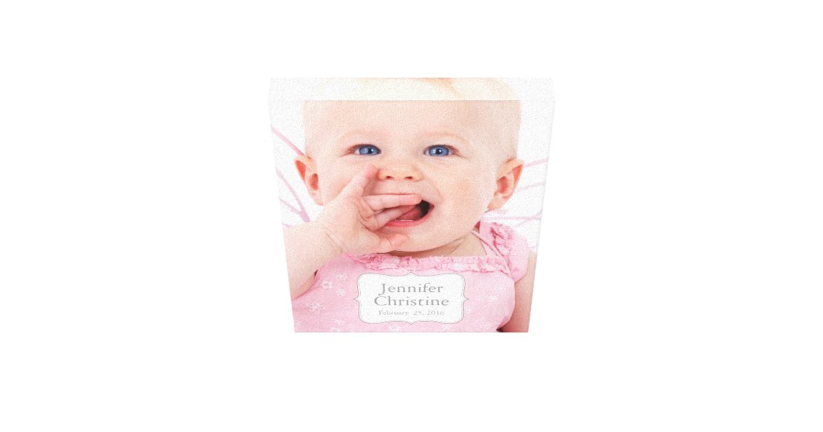 Baby Personalized Wrapped Canvas Art Zazzle