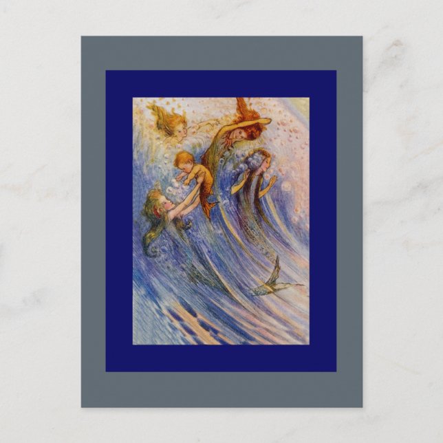 Baby Peter and the Mermaids Postcard (Front)