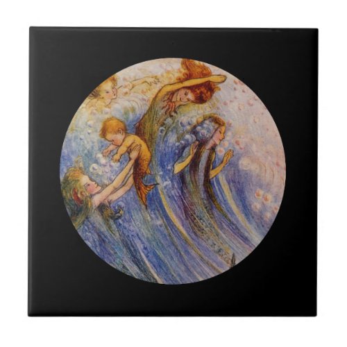 Baby Peter Pan with Mermaids Tile