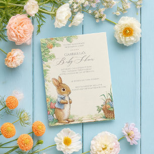 Baby Peter Rabbit Garden Baby Shower Invitation