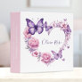 Baby Photo Album Butterfly Floral Heart 3 Ring Binder