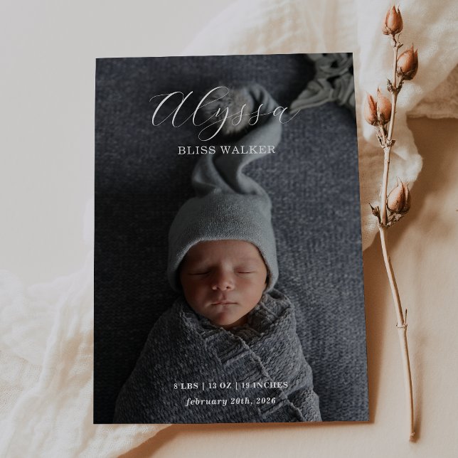 Baby Photo Announcement card (Creator Uploaded)