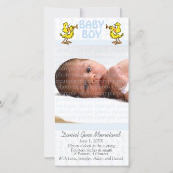Baby Photo Announcement Cards by eBabyz at Zazzle