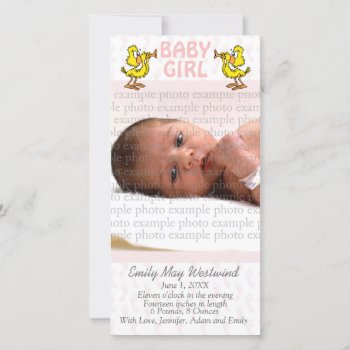 Baby Photo Announcement Cards by eBabyz at Zazzle