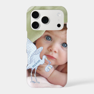 Baby Photo Baby Blue Stork iPhone 17 Pro Case