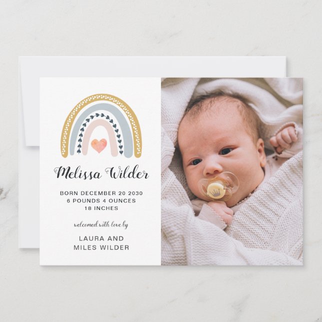 Baby Photo Birth Announcement (Front)