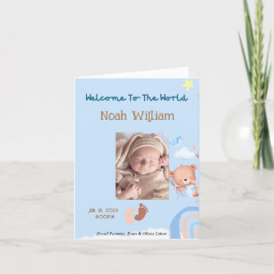 BABY PHOTO BIRTH ANNOUNCEMENT- TEDDY BEAR   ANNOUNCEMENT