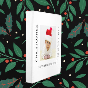 Baby Photo Birth Stats Album 3 Ring Binder