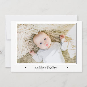 Baby Photo Christening Baptism Invitation