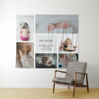 Baby Photo Collage Keepsake Name Birth Date