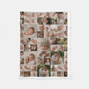 Baby Photo Collage Newborn Memories Cute Fleece Bl Blanket