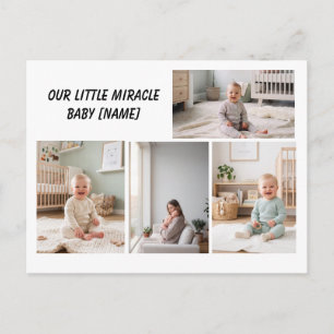 Baby Photo Collage Personalized Postcard